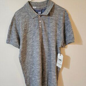 Lee Men's 3 Button Short Sleeve Golf Shirt - Size Large